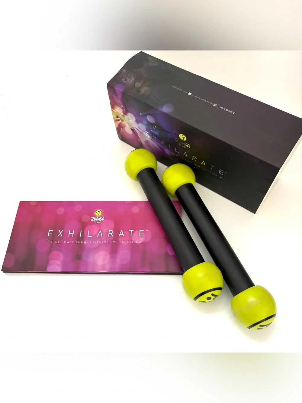 Zumba Fitness Exhilarate Body Shaping System w/ 7 Dvd Set & Toning Sticks - Picture 9 of 12